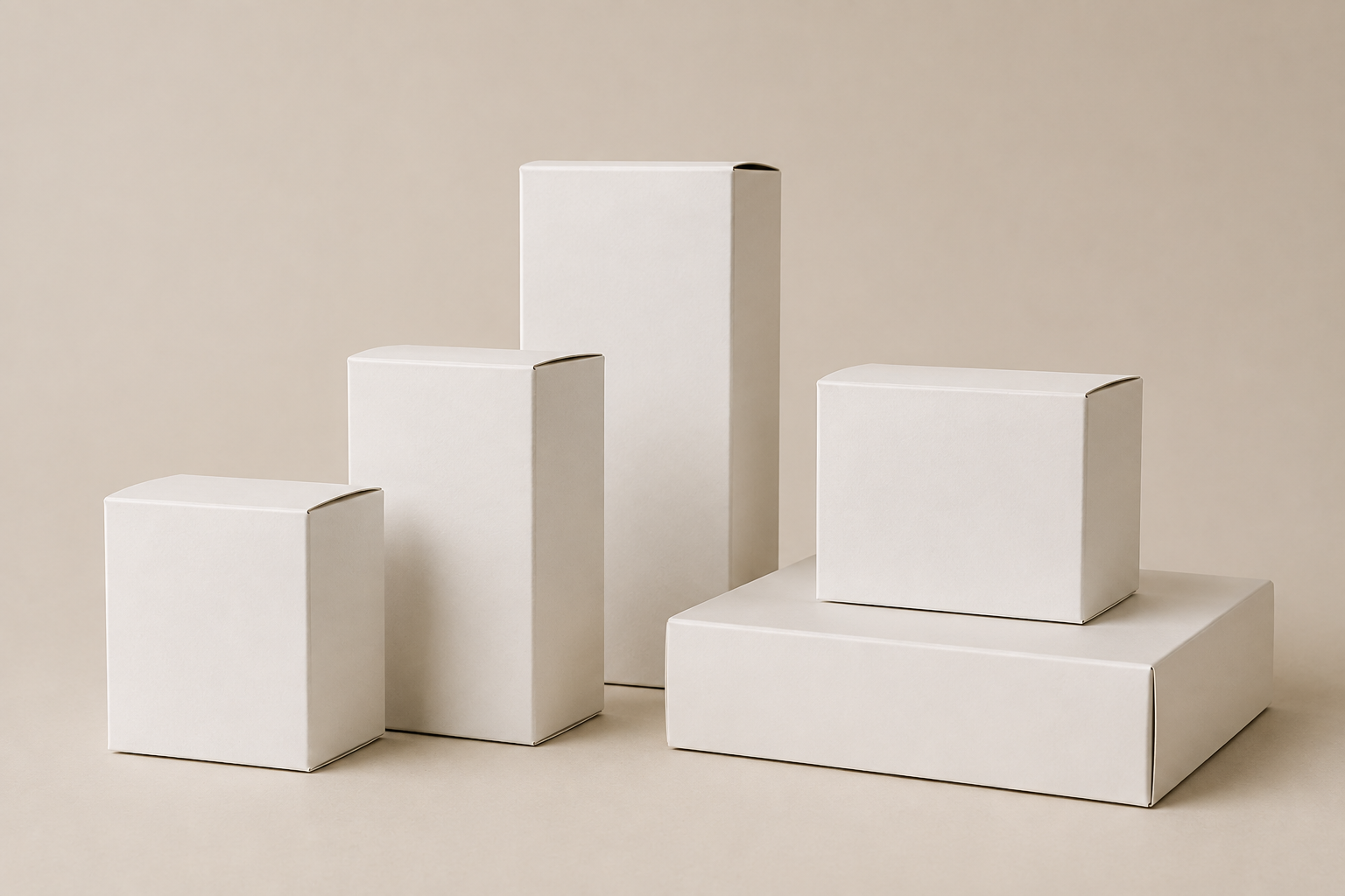 Plain solid board cosmetics packaging