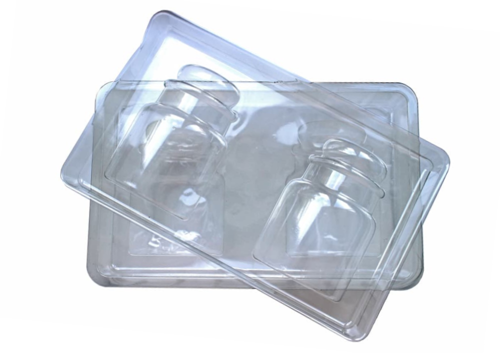 A plastic vacuum formed tray for Yankee Candles.