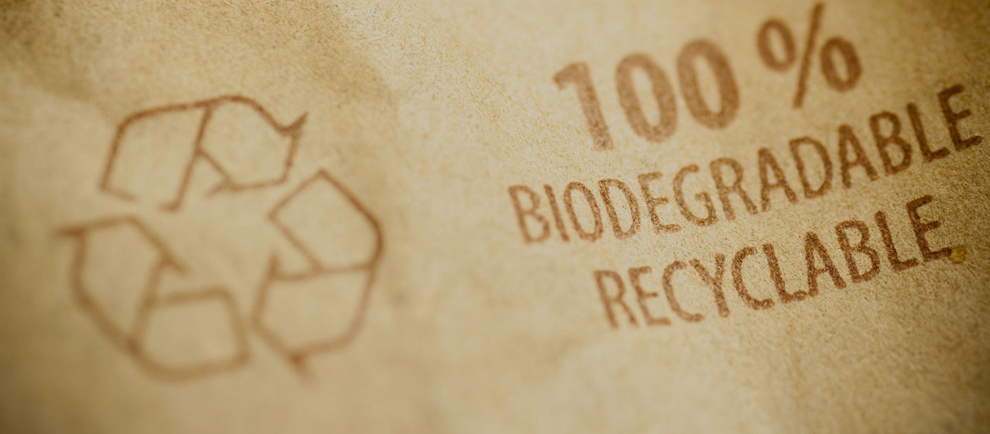biodegradable packaging banner